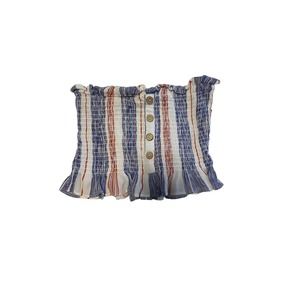 red, white and blue tube top